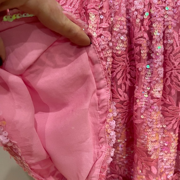 Pink Sequin Mini Dress - Picture 7 of 16